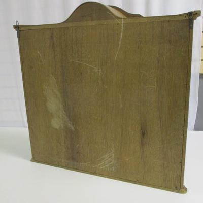Hanging Wall Wooden Display Cabinet With Key
