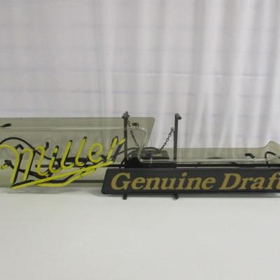 Lighted Miller Genuine Draft Bar Sign
