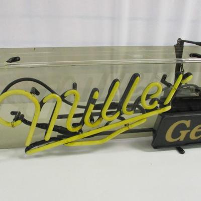 Lighted Miller Genuine Draft Bar Sign