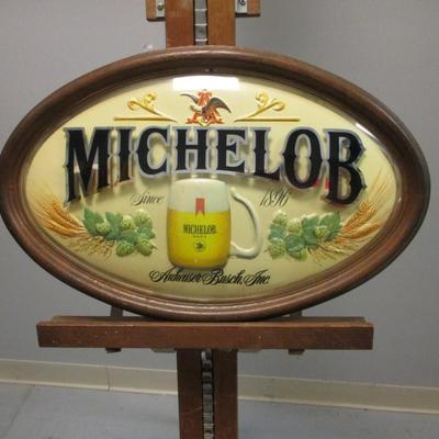 Michelob Oval Beer Sign