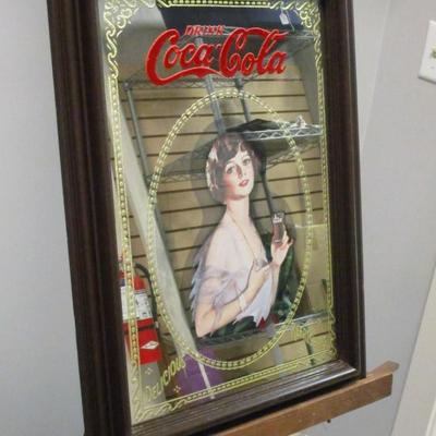 Vintage Coca-Cola Mirror Bar Sign