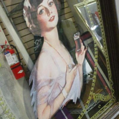 Vintage Coca-Cola Mirror Bar Sign