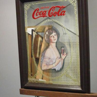 Vintage Coca-Cola Mirror Bar Sign