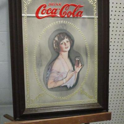 Vintage Coca-Cola Mirror Bar Sign