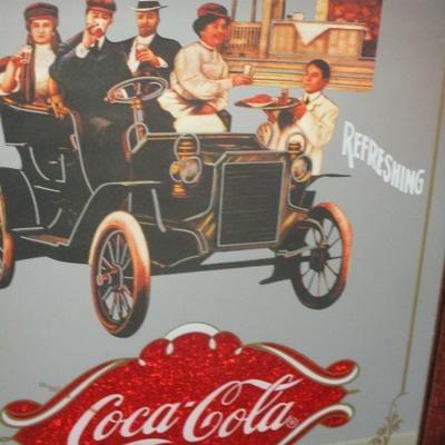 Vintage Coca-Cola Mirror Cardboard Poster