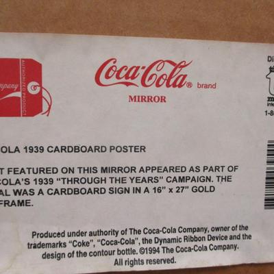 Vintage Coca-Cola Mirror Cardboard Poster