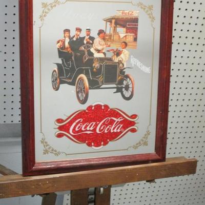 Vintage Coca-Cola Mirror Cardboard Poster