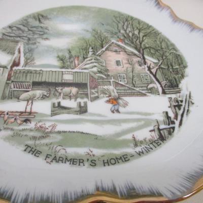 Made In Korea Currier & Ives Vintage Display Plates Choice 2