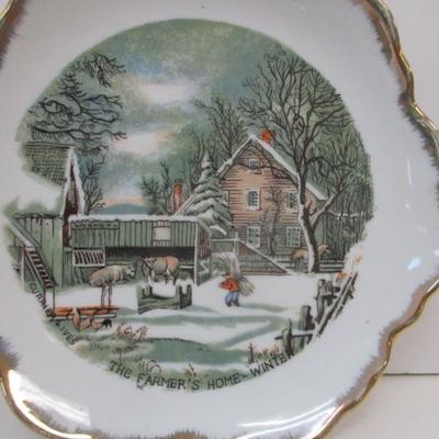 Made In Korea Currier & Ives Vintage Display Plates Choice 2