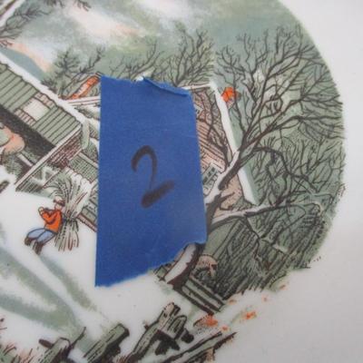 Made In Korea Currier & Ives Vintage Display Plates Choice 2