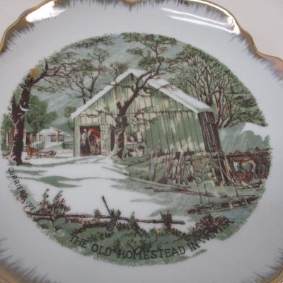Made In Korea Currier & Ives Vintage Display Plates Choice 2