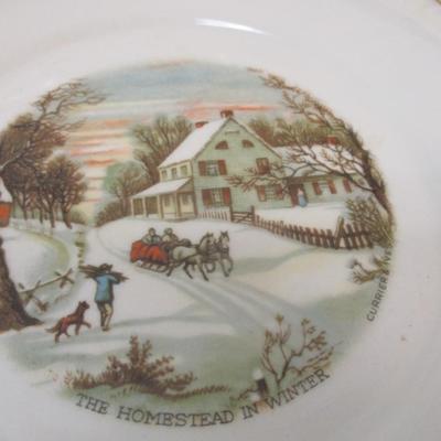 Harkerware USA Currier & Ives Decorative Display Plates
