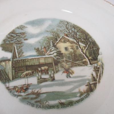 Harkerware USA Currier & Ives Decorative Display Plates