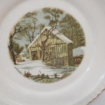 Harkerware USA Currier & Ives Decorative Display Plates