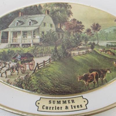 Currier & Ives Seasonal Tin Plates Fabcraft