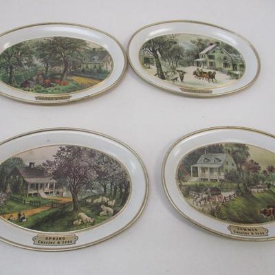 Currier & Ives Seasonal Tin Plates Fabcraft