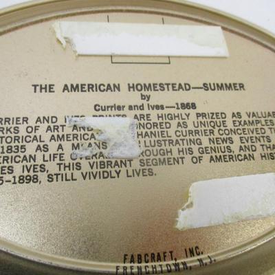 Currier & Ives Seasonal Tin Plates Fabcraft