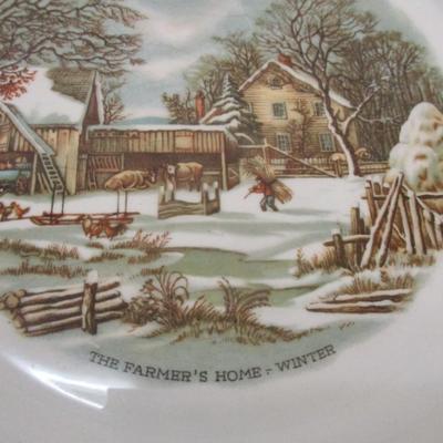 Harkerware Currier & Ives Vintage Display Plates