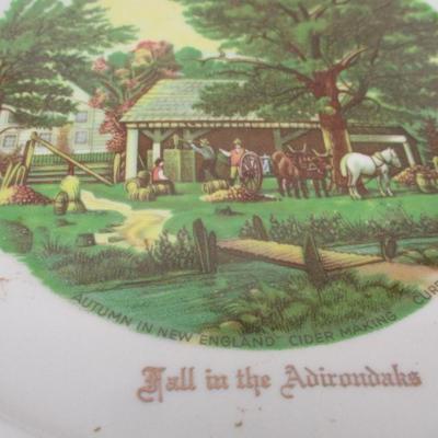 Harkerware Currier & Ives Vintage Display Plates