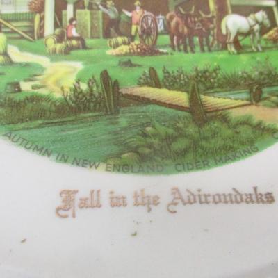 Harkerware Currier & Ives Vintage Display Plates