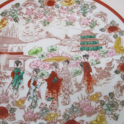 Japanese Art Geisha Girl Display Plates