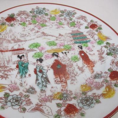 Japanese Art Geisha Girl Display Plates