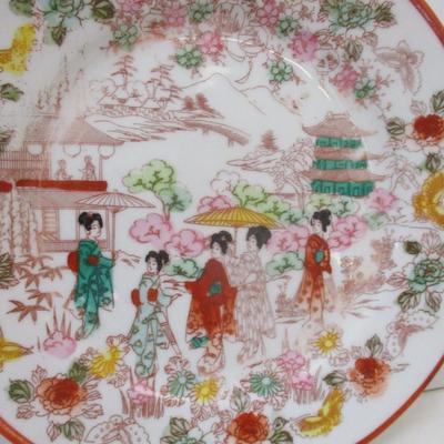 Japanese Art Geisha Girl Display Plates