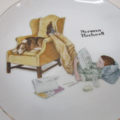 Underglaze Print By Royal Norman Rockwell Currier & Ives Chokin Art Collection Plates