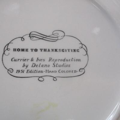 Underglaze Print By Royal Norman Rockwell Currier & Ives Chokin Art Collection Plates