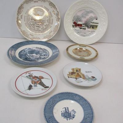 Underglaze Print By Royal Norman Rockwell Currier & Ives Chokin Art Collection Plates
