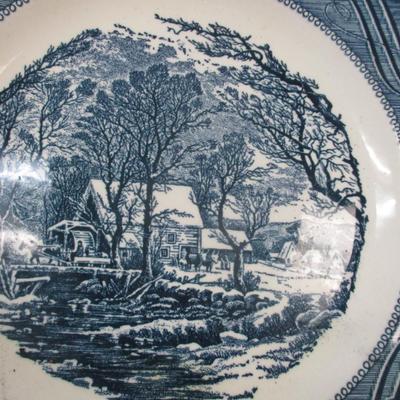 Underglaze Print By Royal Norman Rockwell Currier & Ives Chokin Art Collection Plates