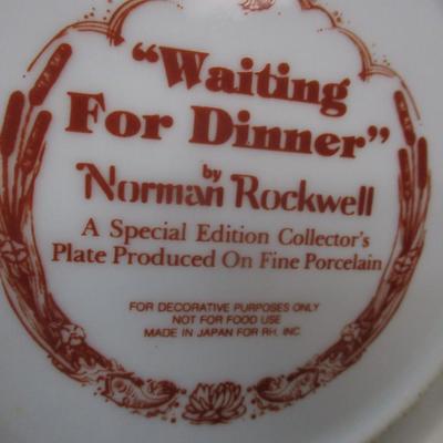 Underglaze Print By Royal Norman Rockwell Currier & Ives Chokin Art Collection Plates