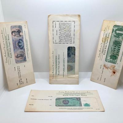 LOT 539: World Wide Paper Money Collection in Original Protective Envelopes