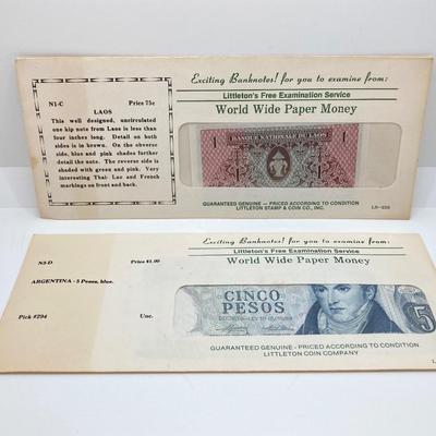 LOT 539: World Wide Paper Money Collection in Original Protective Envelopes