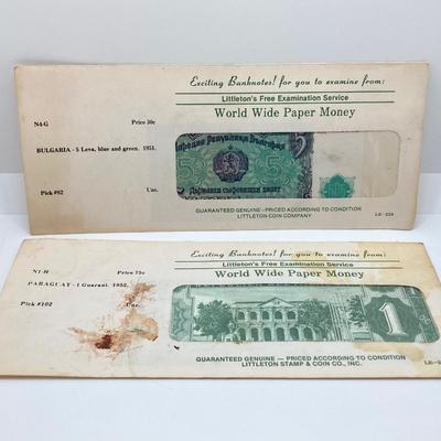 LOT 539: World Wide Paper Money Collection in Original Protective Envelopes