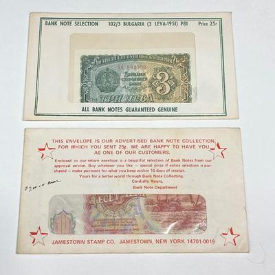 LOT 539: World Wide Paper Money Collection in Original Protective Envelopes