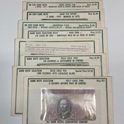LOT 539: World Wide Paper Money Collection in Original Protective Envelopes
