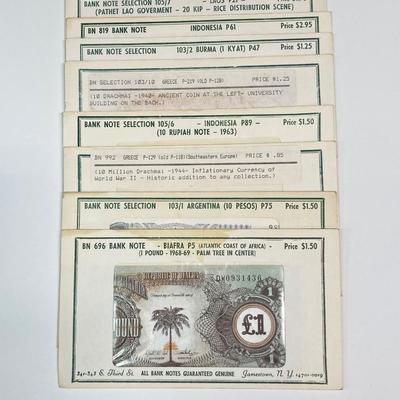 LOT 539: World Wide Paper Money Collection in Original Protective Envelopes