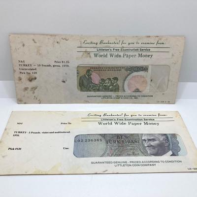 LOT 539: World Wide Paper Money Collection in Original Protective Envelopes