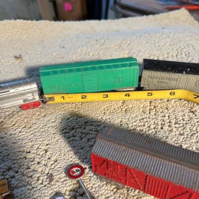 Vintage toy train on wheels