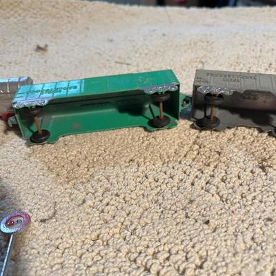 Vintage toy train on wheels