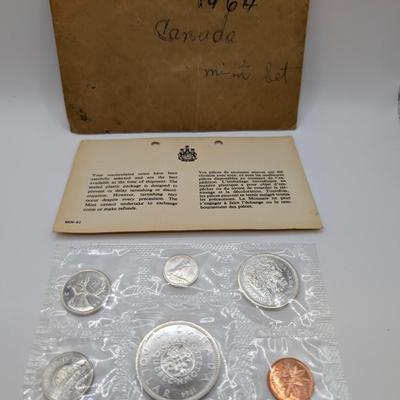 Lot 492J: 1964, 1965 & 1966 Canadian Mint 6 Piece Coin Sets