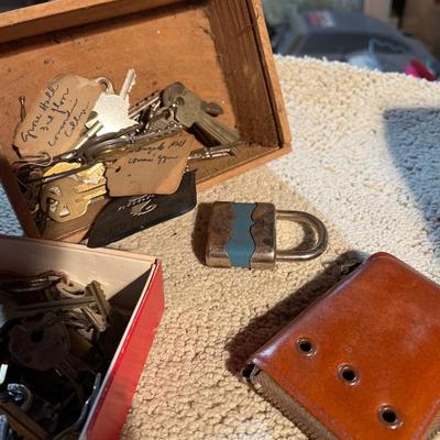 Vintage locks, keys, and a homemade sling shot to boot!