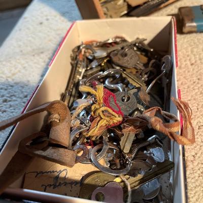 Vintage locks, keys, and a homemade sling shot to boot!