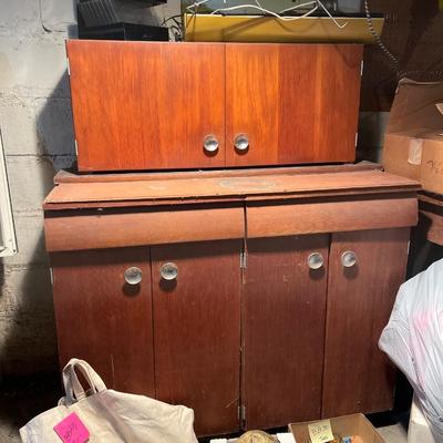 Vintage cabinet with lights