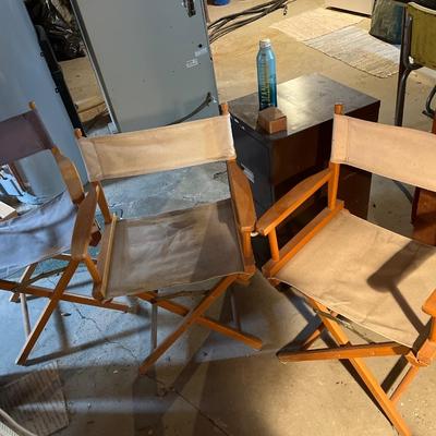 Three directors chairs
