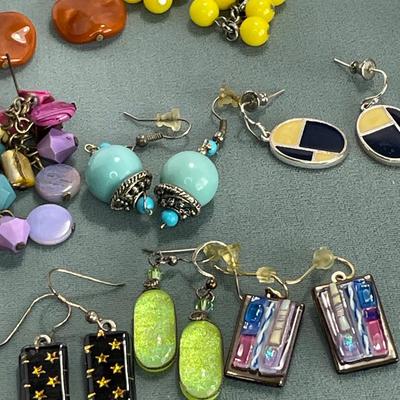 3 Pair Dichroic Earring Plus More