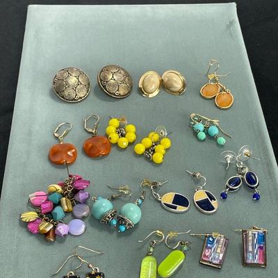 3 Pair Dichroic Earring Plus More