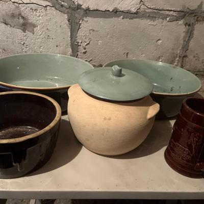 Brown glazed pottery