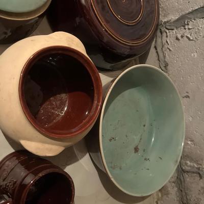 Brown glazed pottery